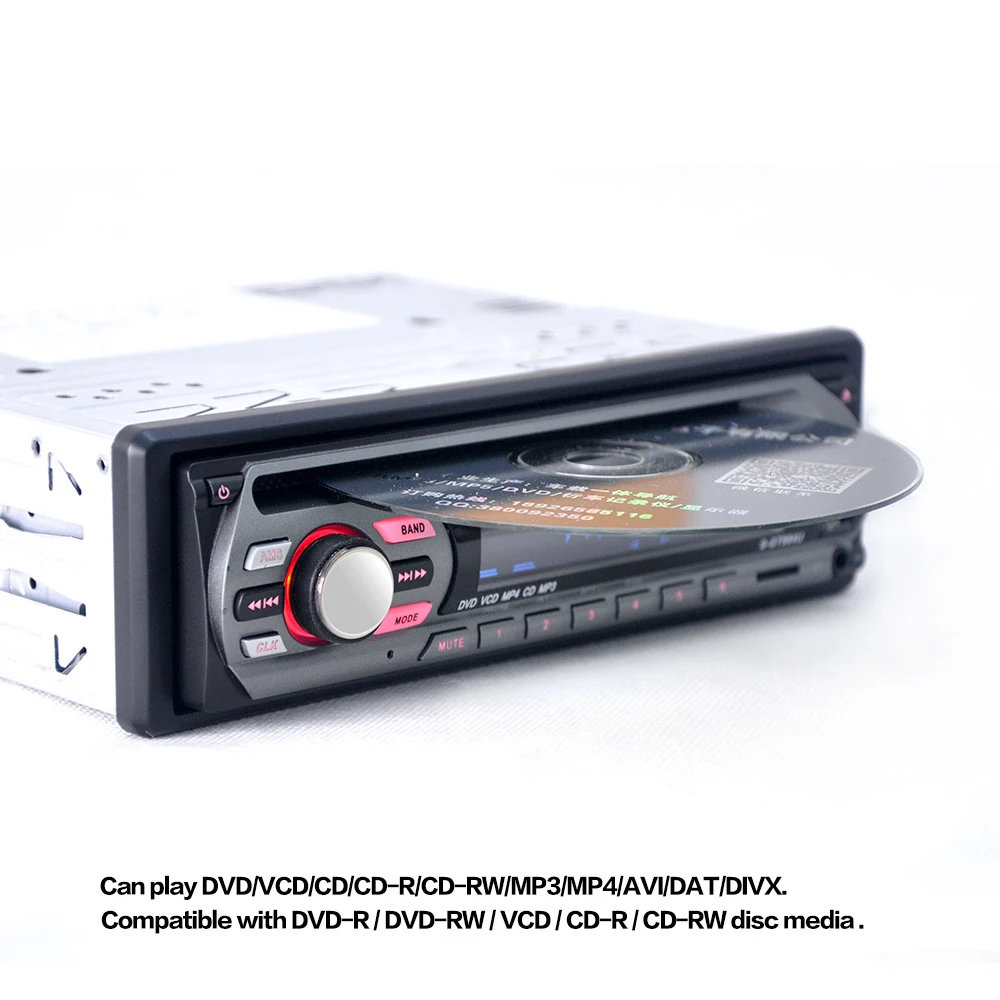 Универсальный автомобильный DVD/VCD/CD mp3-плеер Supprt USB U диск/SD карта/AUX вход музыкальный плеер стерео fm-радио USB 5 В зарядка автозапчасти