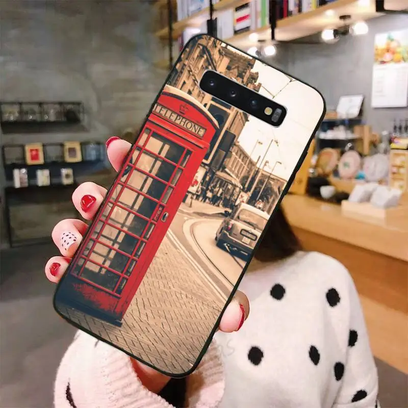 

London phone booth Phone Case For Samsung A50 A51 A71 A20E A20S S10 S20 S21 S30 Plus ultra 5G M11 funda shell