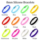 Силиконовые браслеты для женщин, 8 мм, 10 шт.