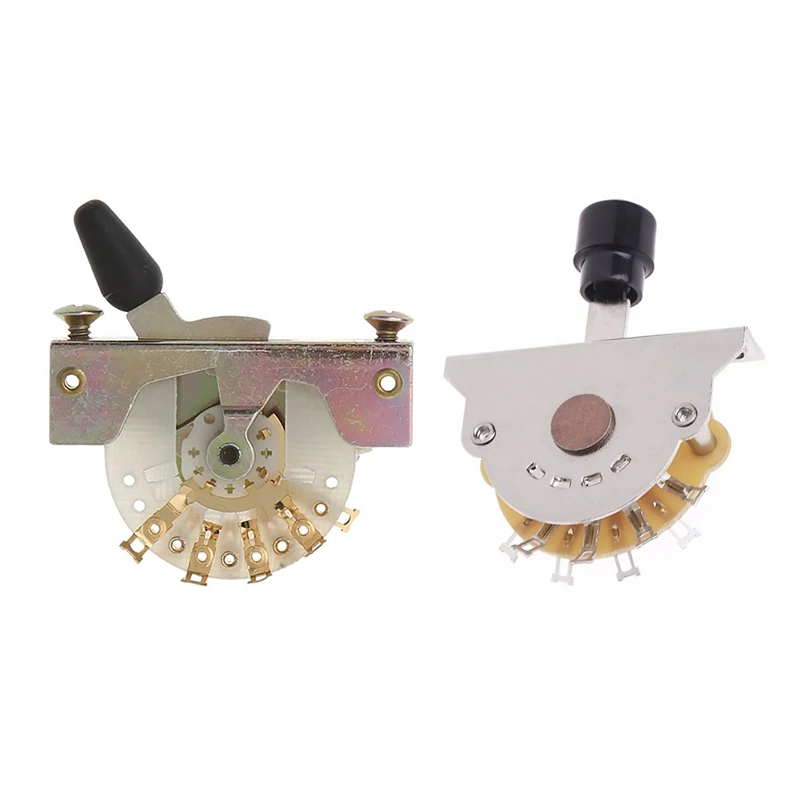 

1 шт. 3 Way рычаг Селекторный переключатели и 1 шт. черного цвета на каблуках высотой 5 способ рычаг переключатель для ST FD Электрогитары Запчаст...