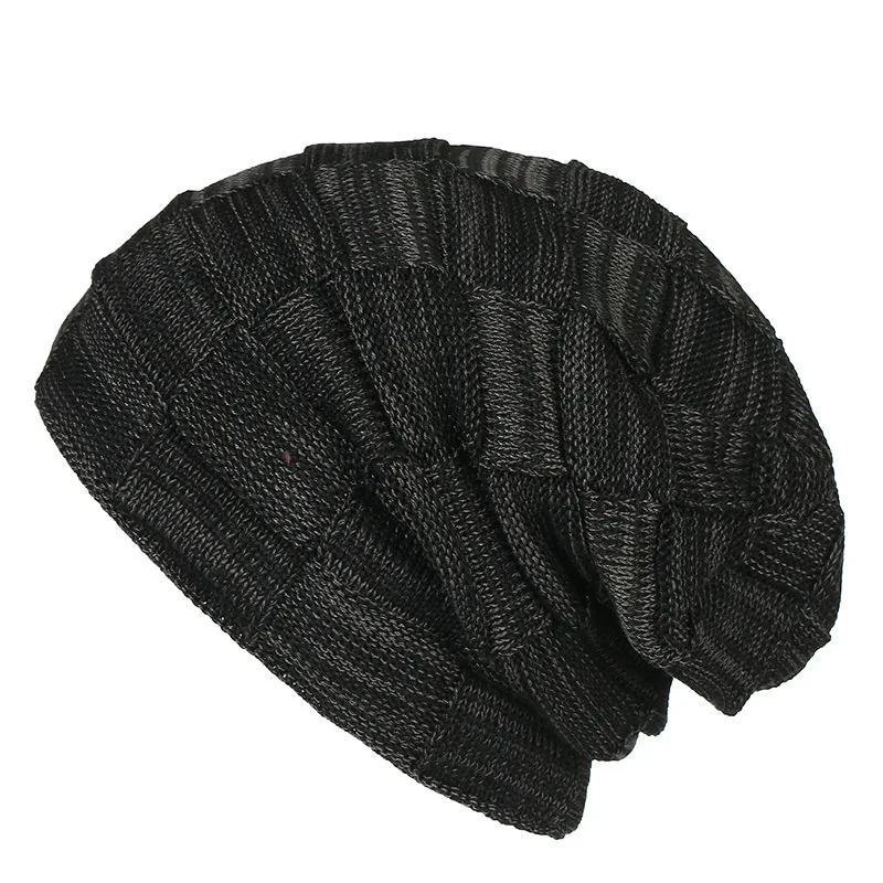 Winter Hats Flex Fold Lattice Double-deck Increase Down Set Head Cap Men And Women Package Head Cap Earmuffs Knitting Hat