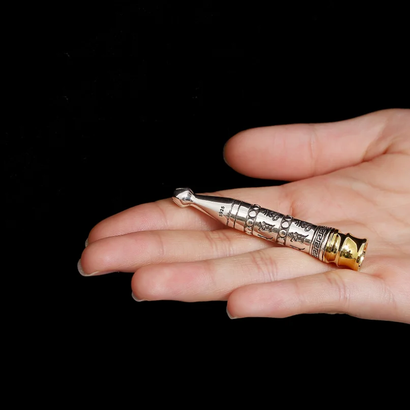 

Sterling Silver Cigarette Filter Pendant S925 Silver Smoke Filter Pendant GIft Six Words Clound Filter Pendat Jewelry