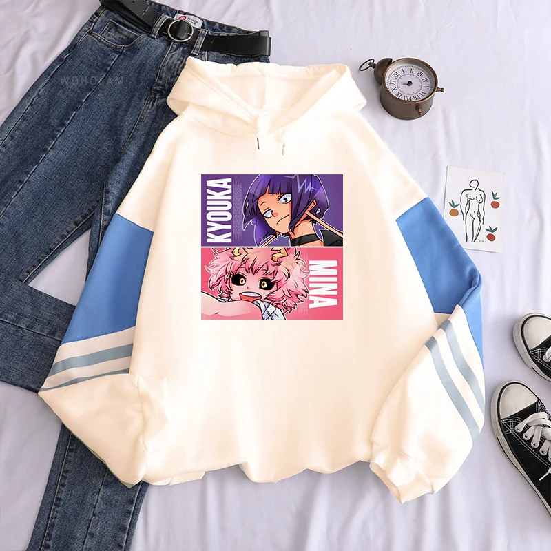 Толстовки с капюшоном моя геройская Академия аниме Харадзюку Милая мультяшная