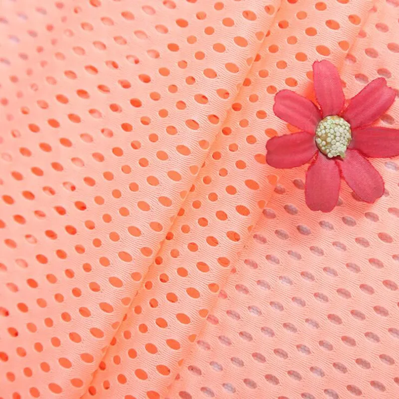 Трикотажная сетчатая ткань с отверстиями летняя спортивная дышащая для одежды