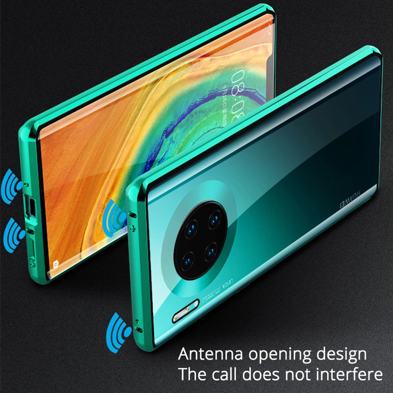 Магнитный чехол для телефона huawei mate 30 Pro 360 полный защитный s Закаленное стекло
