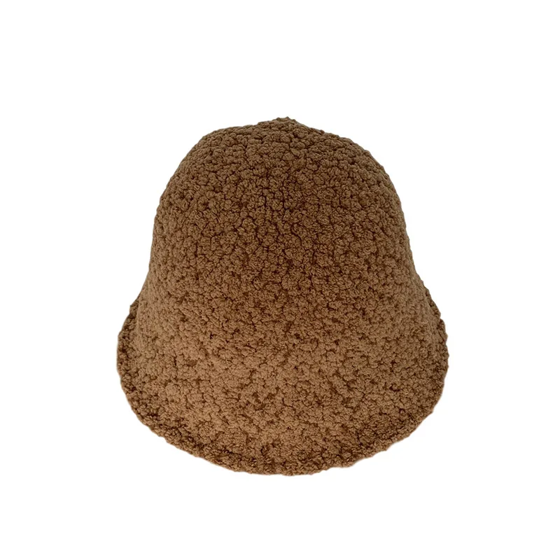 

Fashion 2021 Winter Hat for Women Lamb Wool Warm Caps Dome fedora Panama hat Black bonnet Vintage Fisherman casual bucket Hats