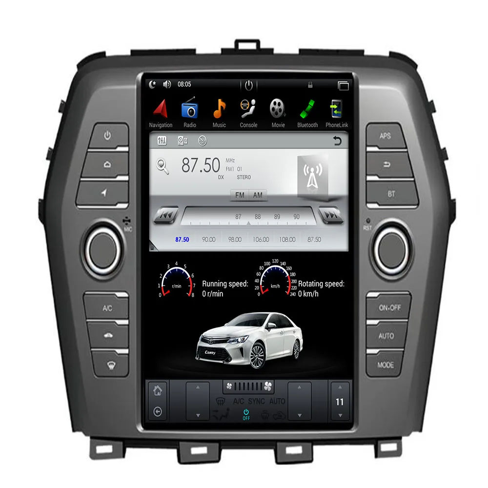 Экран IPS Plus в стиле Tesla Android 9 0 7 дюймов без DVD плеера GPS навигация для Nissan Maxima Auto AC