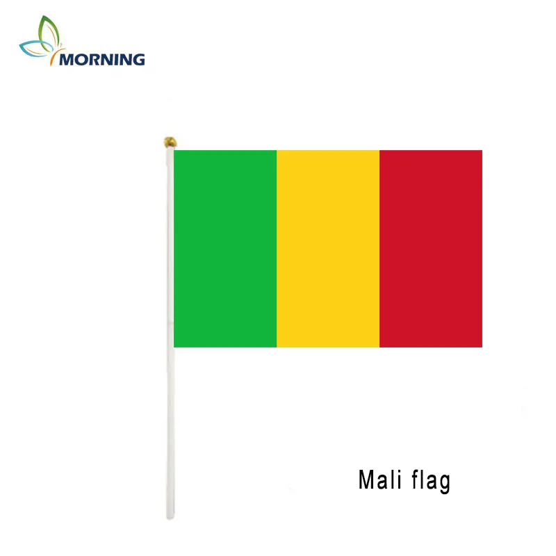 Встряхивающий флаг Mali с напечатанным на заказ 14*21 см|Флаги баннеры и аксессуары| |