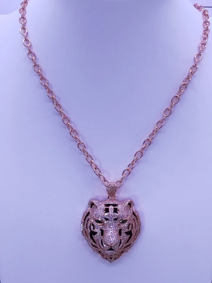 Ювелирные изделия известного бренда подвеска с пантерой эмаль Леопард голова