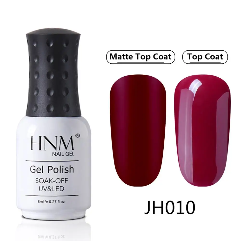 HNM красный желтый матовый эффект гель лак для ногтей нужно матовое верхнее покрытие база Полупостоянный УФ светодиодный гибридные Лаки гель лак - Цвет: JH010