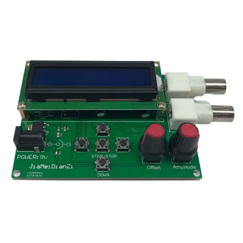 

DDS Function Signal Generator Module Digital 1602 LCD Display Frequency Sine Square Sawtooth Triangle Wave DC 7-9V