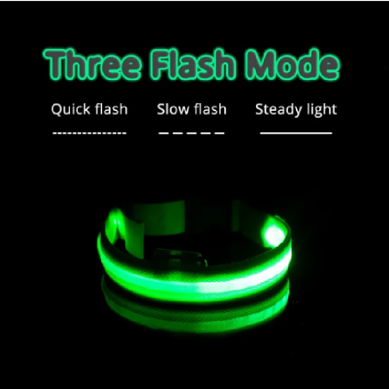 

USB Charging Led Dog Collar Anti-Lost/Avoid Car Accident Collar For Dogs Puppies Dog Collars Leads LED Supplies Pet Products