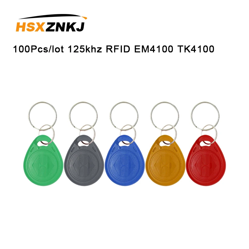 100 шт./лот 125 кГц RFID EM4100 TK4100 считываемые брелки маркеры Брелки Брелок ID карта
