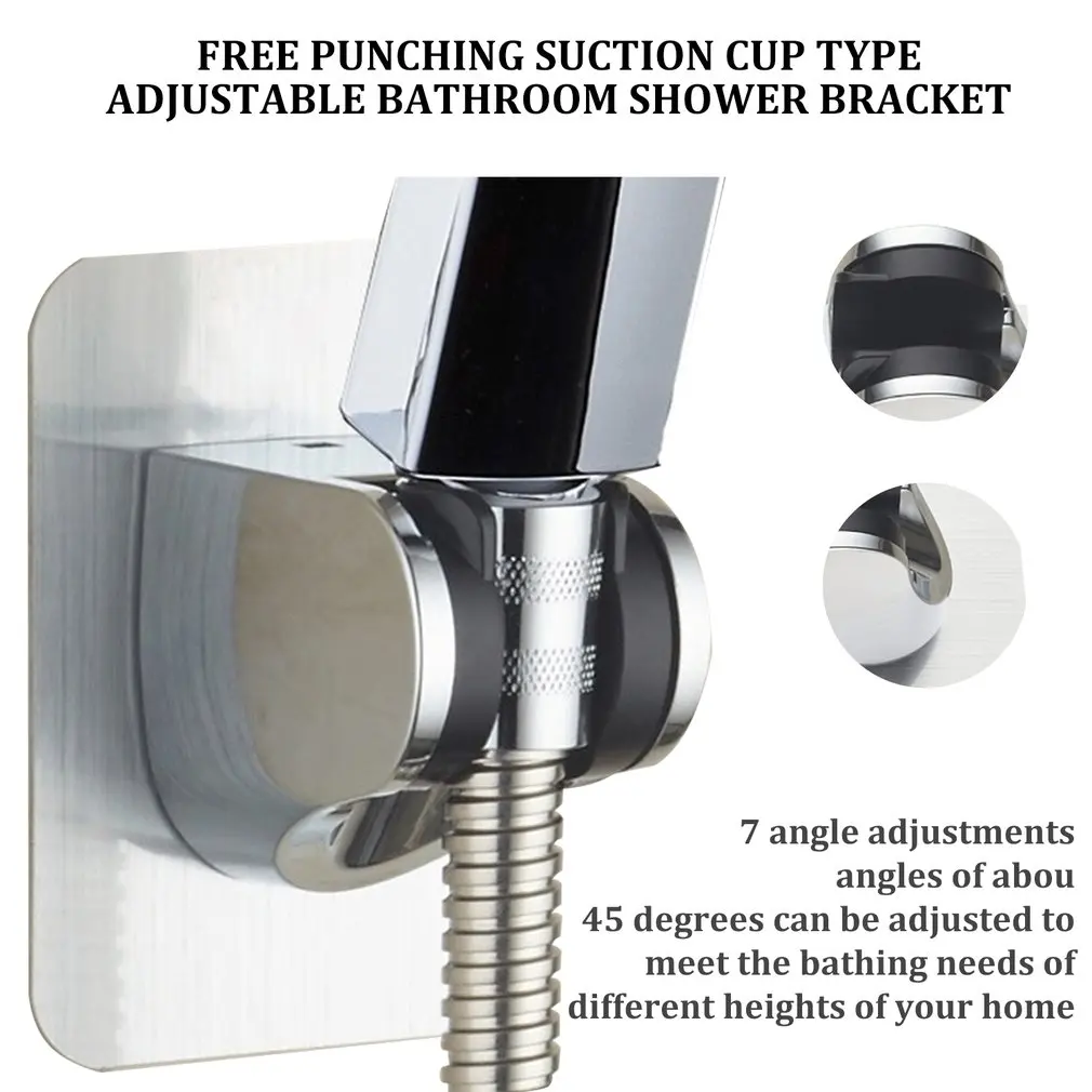 

Shower Without Trace Bracket Free Punching Suction Cup Type Adjustable Bathroom Shower Head Shower Head