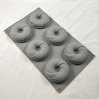 9 cavity spiral cupcake silicone mold soap mold diy baking tools 3d bread pastry mould pizza pan mould