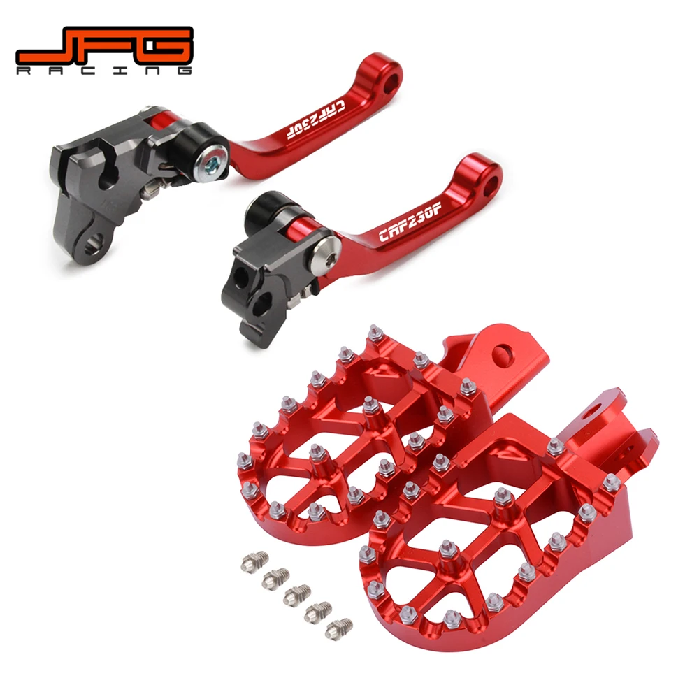 Motorcycle CNC Brake Clutch Lever And Footpegs Footrest Foot Pegs Pedals Rests For Honda CRF150F CRF230F 2003-2019 Dirt Bike