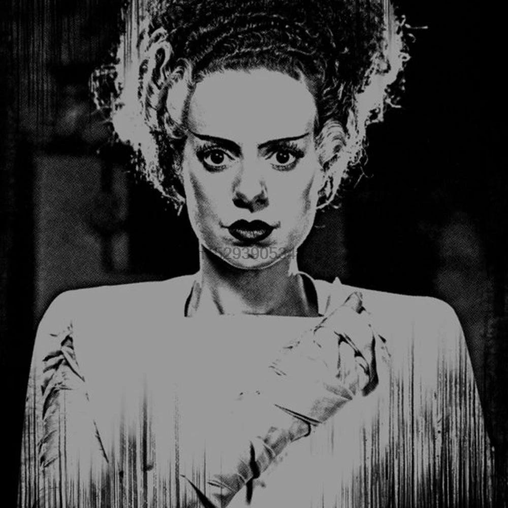 Черная футболка bride of frankenstein для невесты|Мужские футболки| |