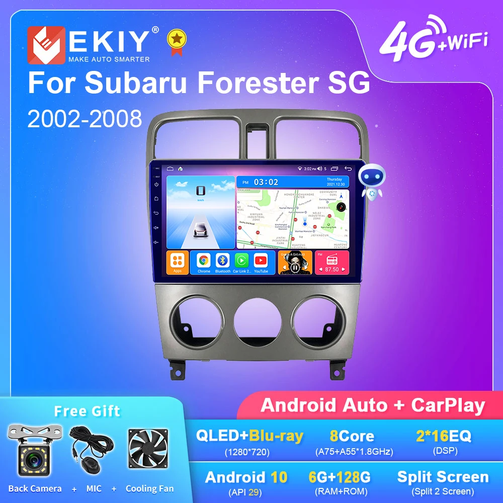 

Автомагнитола EKIY T7 QLED DSP Android для Subaru Forester SG 2002 - 2008 стерео автомобильный мультимедийный видеоплеер 2 din Carplay GPS Navi