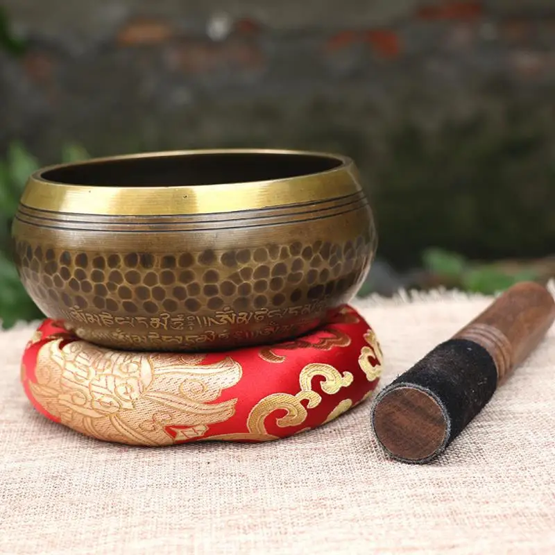 Новая тибетская Поющая чаша с рисунком диаметром 12 см|Миски и тарелки| |