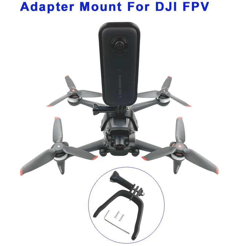 

For DJI FPV Quadcopter Drone Accessories For gopro /Osmo Action/Insta360 Camera Bracket with FPV Adapter Mount Top Holder r