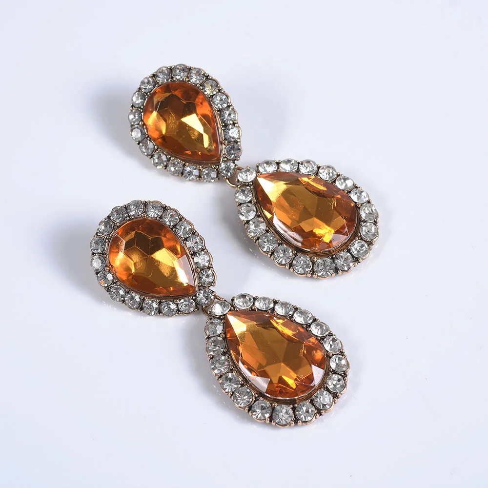 Роскошные серьги-капли с кристаллами женские новые серьги ZA ювелирные изделия