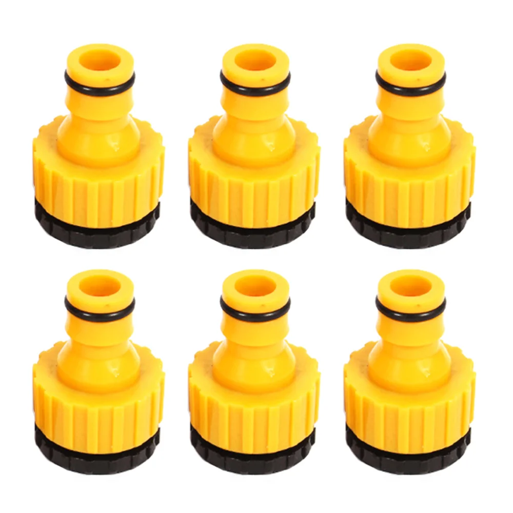 

6 Pcs 1/2 & 3/4 Inch Adapter Washing Machine Hose Fittings Quick Connector Adapter Garden tap Watering Hose Pipe Fitting