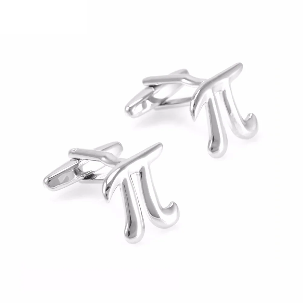 LAIDOJIN pictograms Maths Symbol Cufflinks for Mens French Shirt Cuff Accessories Brand Novelty Silver Cufflinks Costume Jewelry