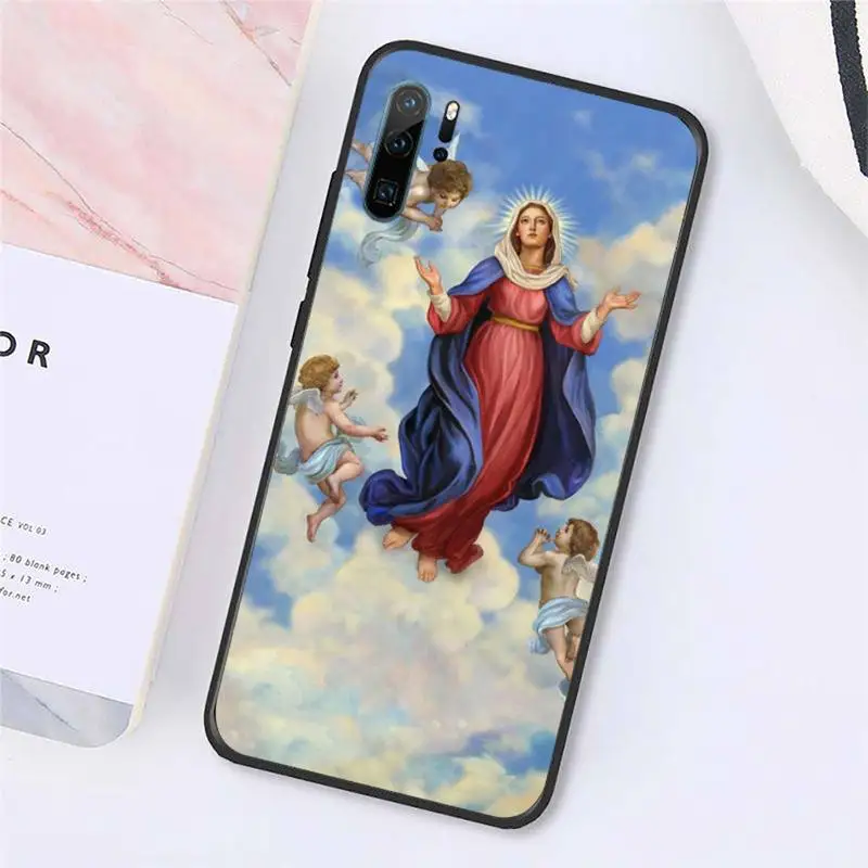 

Bless Virgin Mary Phone Case For Huawei P9 P10 P20 P30 Pro Lite smart Mate 10 Lite 20 Y5 Y6 Y7 2018 2019