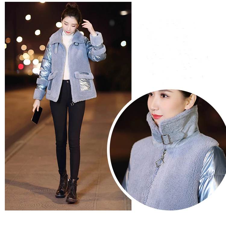 

Spring and Autumn Women's Patchwork down jacket