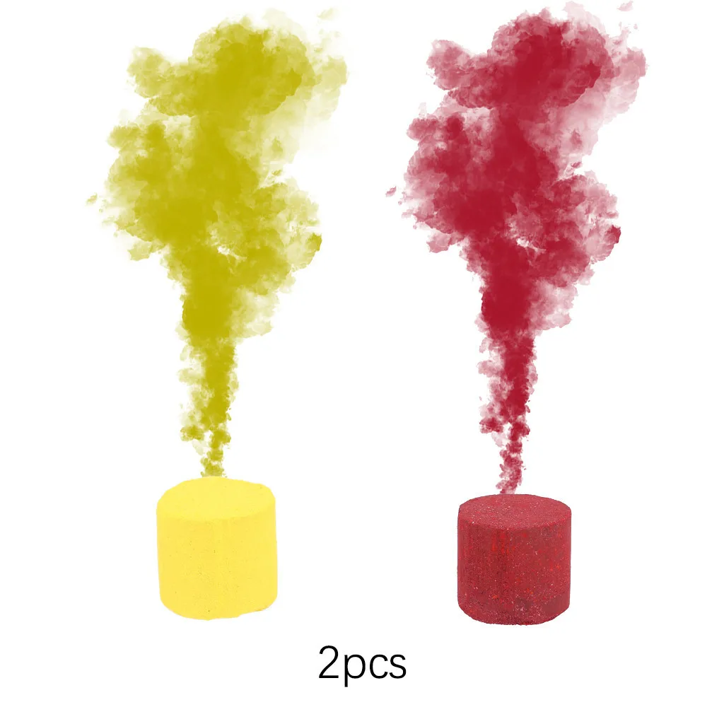 2pcsYellow Red Дымчатый торт 1-6 шт. реквизит для фотосъемки дым 1 шт. красочный дымовой эффект шоу круглая бомба сценическая фотография помощь Игрушка Подарки W801 - Цвет: 2pcsYellow Red