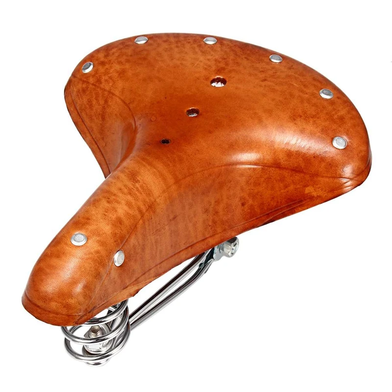 Седло для горного велосипеда ретро кожаная Подушка мягкое и удобное винтажное