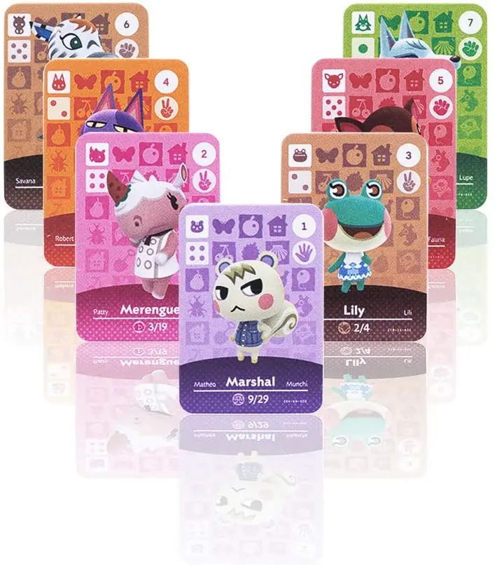 

78pcs=1set(72 hot villiagers+6 sanrxos) Animal Croxxing Card Mini Cards size 31mmx21mm NFC Cards for NS Switch WiiU ACNH
