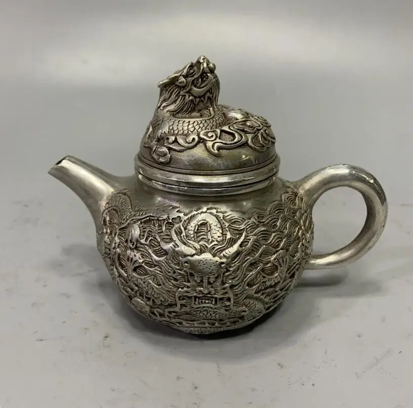 

Archaize белый медный чайник с драконом статуя ремесла