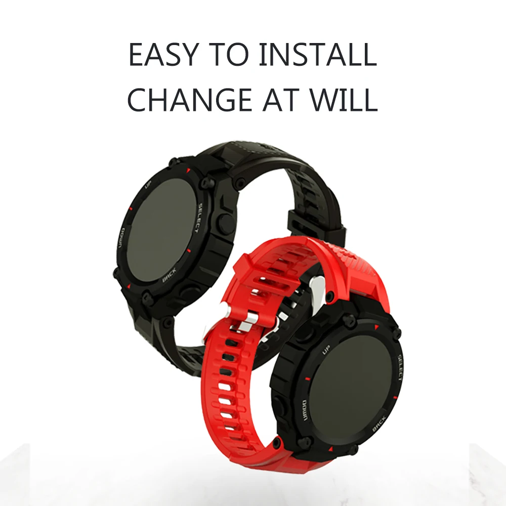 Мягкий силиконовый ремешок для часов Amazfit T-rex Smartwatch цветной Ares - купить по