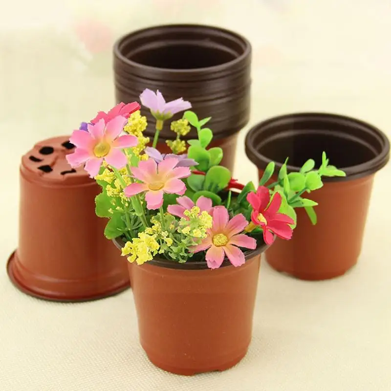 

1pc Soft Flowerpot Home Gardening Flower Mini Pots Unbreakable Pots Nursery Plastic M8k4