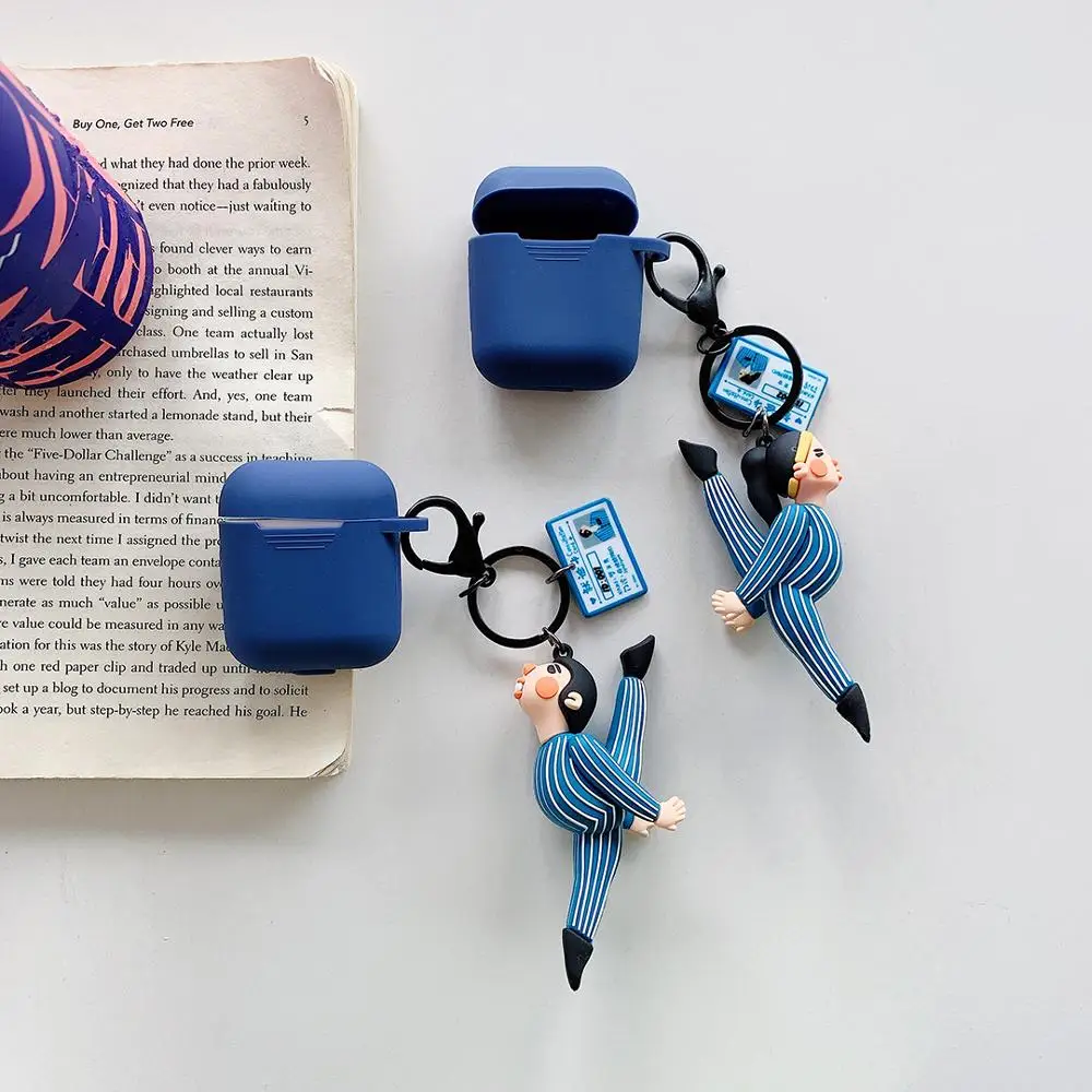 GOOYIYO мягкий силиконовый чехол и Игрушка Декор крюк для Airpods 1 2 Bluetooth наушники