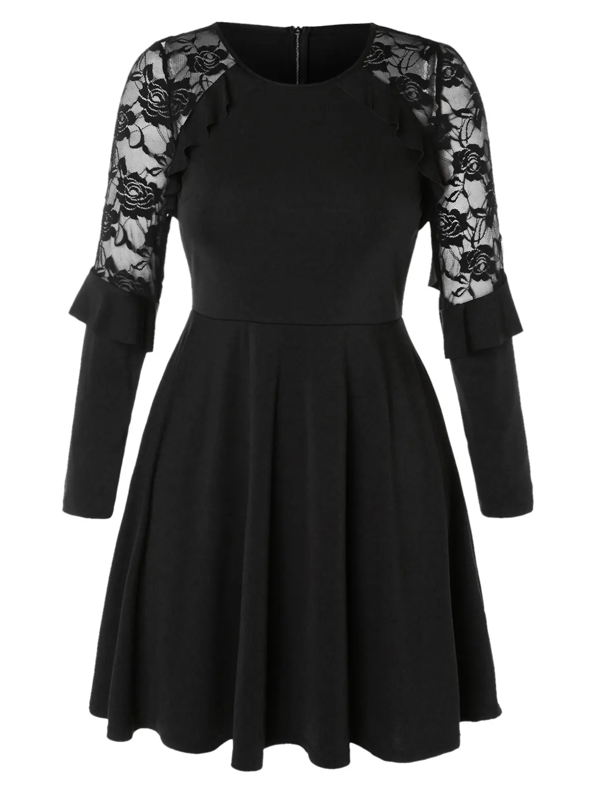 ROSEGAL размера плюс кружевное мини платье с высокой талией а силуэт женское длинным