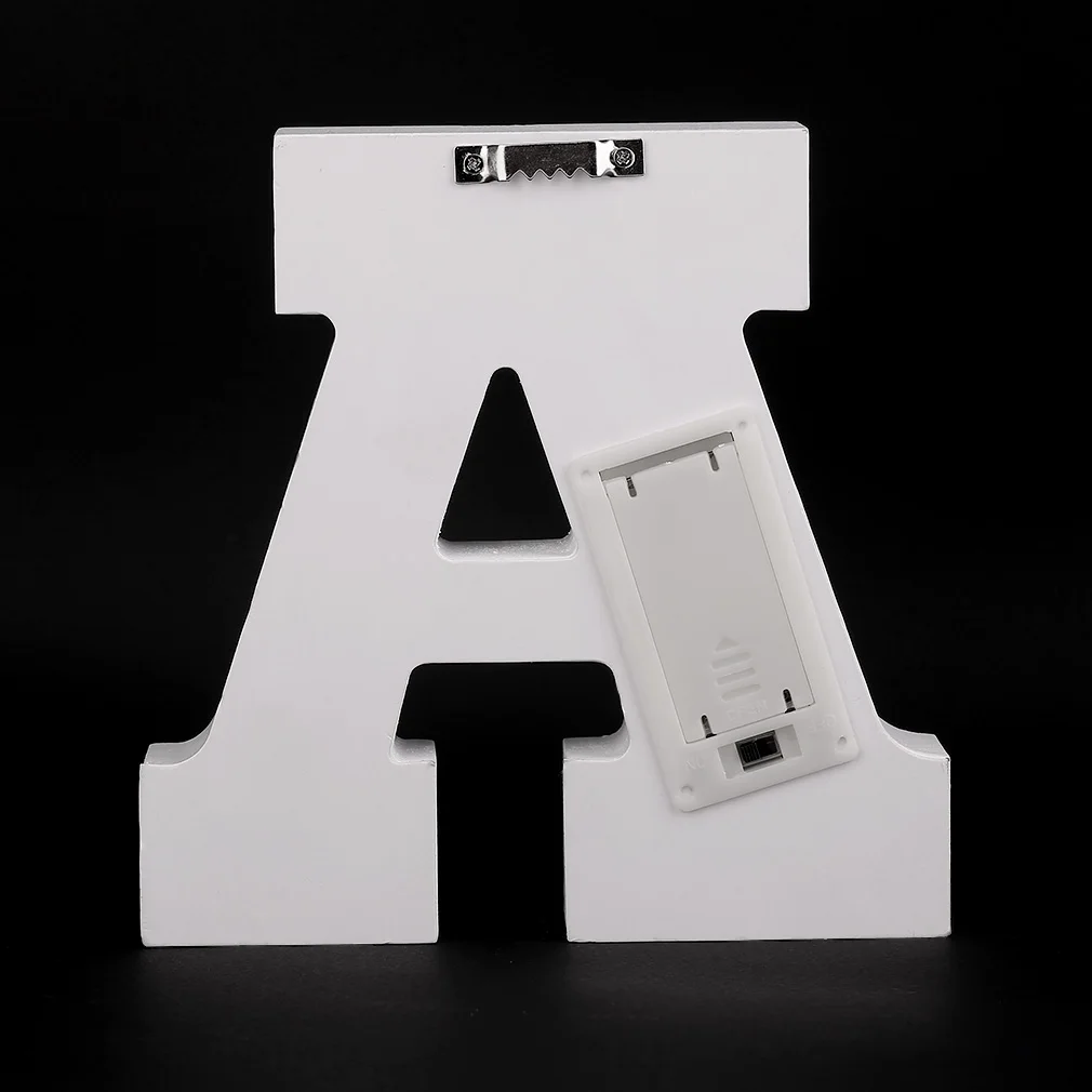 Деревянный 26 букв светодиодный Ночной светильник праздничный вечерние