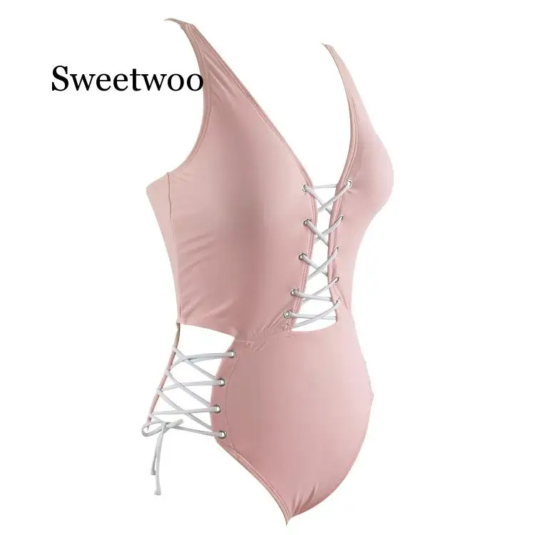Новинка женский сексуальный купальник монокини на шнуровке Женский цельный 2020