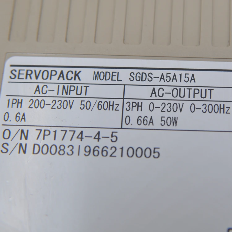 

Japan YASKAWA SGDS-A5A15A 50W servo drive original disassembly machine