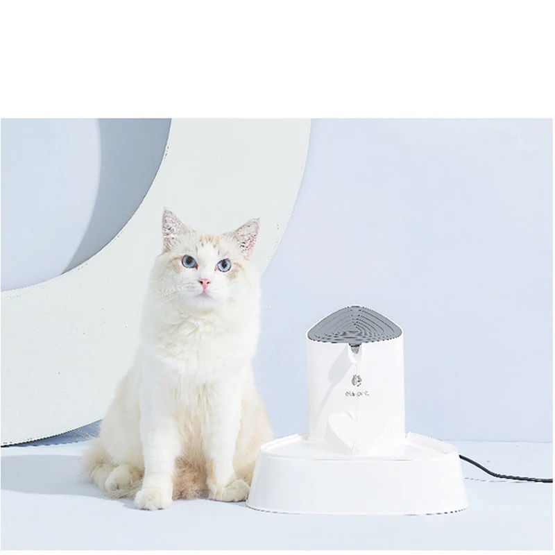 

1.5L Pet Water Dispenser Electric Circulating Filter Mute Cat Waterer LED Night Light with Dust Cover Cat and Dog Pet Waterer