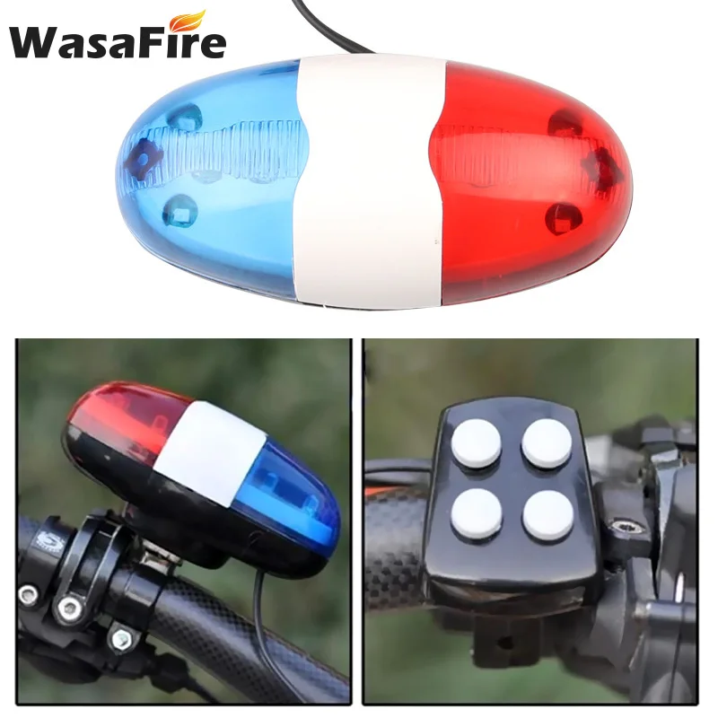 6 светодиодный 4 тон рог для Велосипедный спорт велосипед колокола светильник