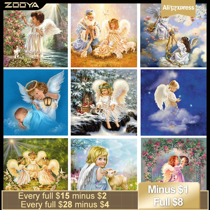 ZOOYA Алмазная вышивка 3d DIY алмазная живопись девушка Ангел мозаика картина Стразы