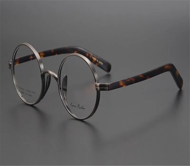 

Retro Round Frame Unisex Pure Titanium Full Rim Precription Lens Eyewear High Quality Anti-fatigue Brand Reading Glasses Frame