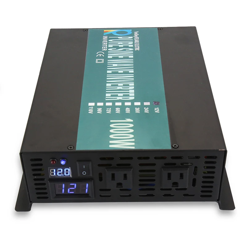 2000 Вт пиковый 1000 Чистый синусоидальный солнечный инвертор от 24 В до 220 резервный 12