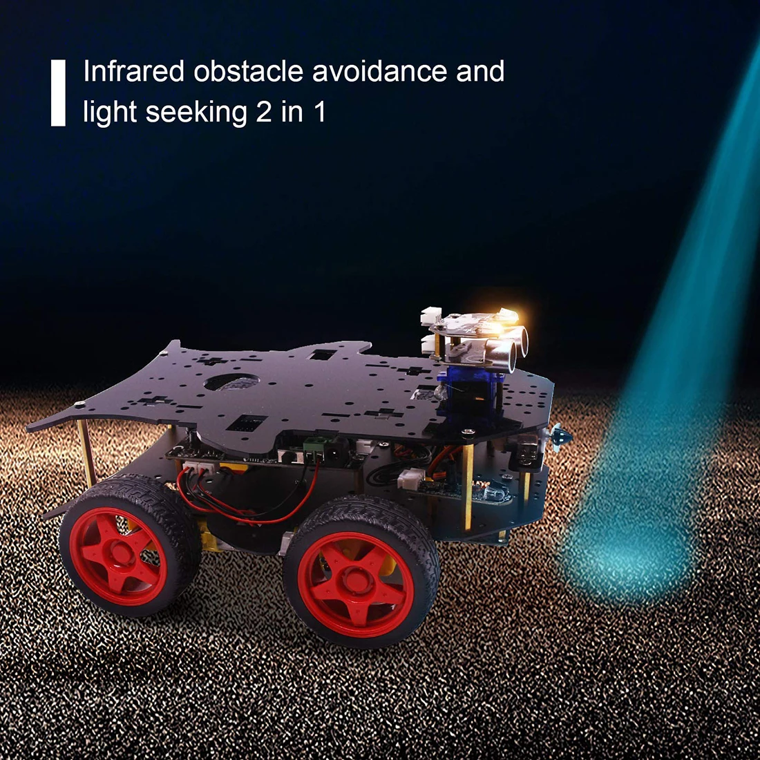 Rowsfire робот автомобиль 4wd Программирование стволовых образование внедорожный светильник отслеживания Робот Игрушки с учебником для Arduino Лидер продаж