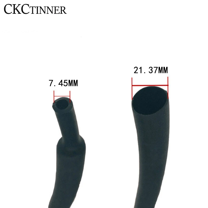 1 рулон 3:1 черная термоусадочная трубка с двойными стенками клеевая диаметр 6 мм-30