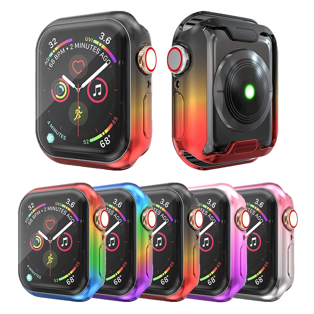 Мягкий защитный чехол из ТПУ для Apple Watch SE Series 6 5 4 44 мм 40 мм|Часы Чехлы| |