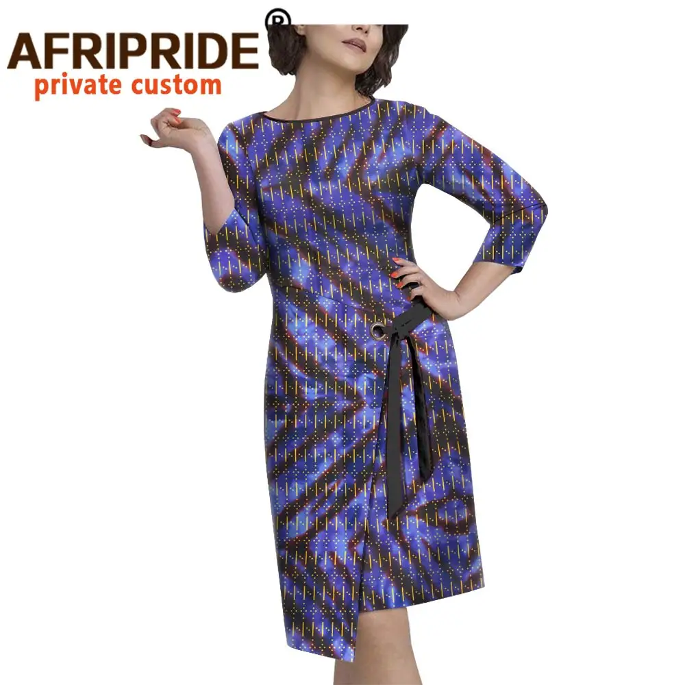 Африканская мода весна и осень платье для женщин AFRIPRIDE три четверти рукав до