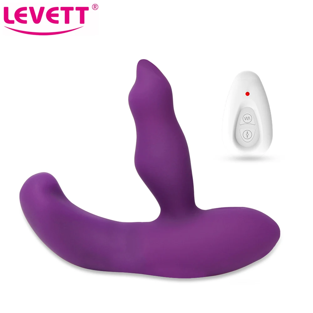 LEVETT Silicone Anal Vibrator For Women Dildo Butt Plug Stimulate Clitoris G-Spot Nipple Wireless Couples Sex Toys | Красота и